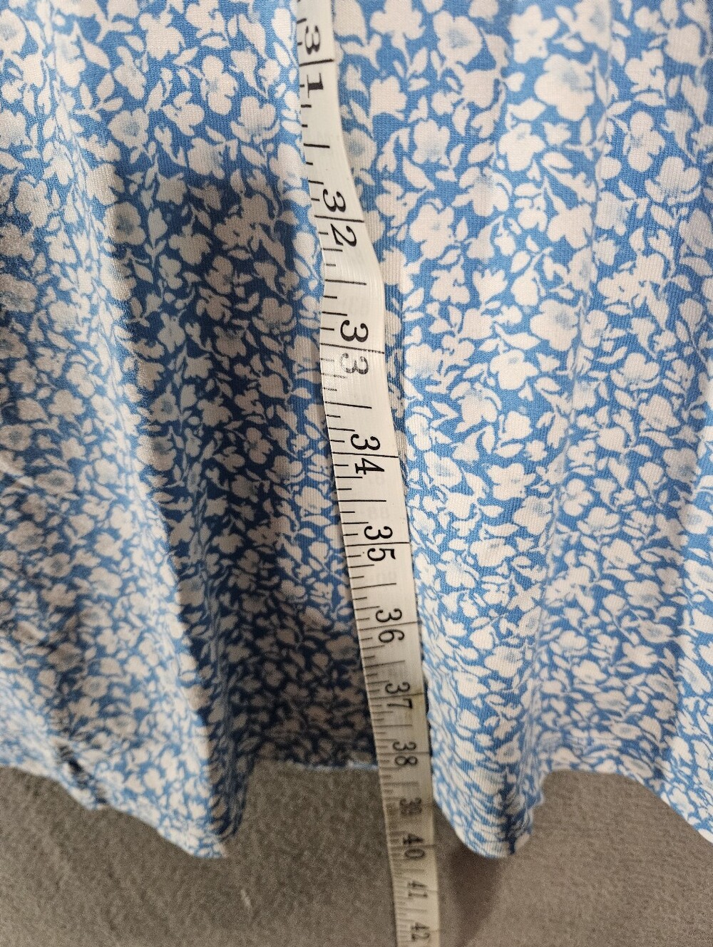 NWT Old Navy Womens XL Maxi Dress Sleeveless Stretch Blue Floral Cottagecore - Picture 7 of 9